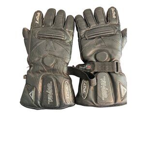 LaTrek Motorcycle Gloves Kevlar Thinsulate Black Leather Rainguard Sz XXL READ